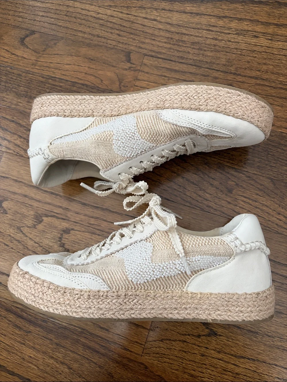 Dolce Vita Notice Beaded Lace-Up Low-Profile Espadrille Sneakers